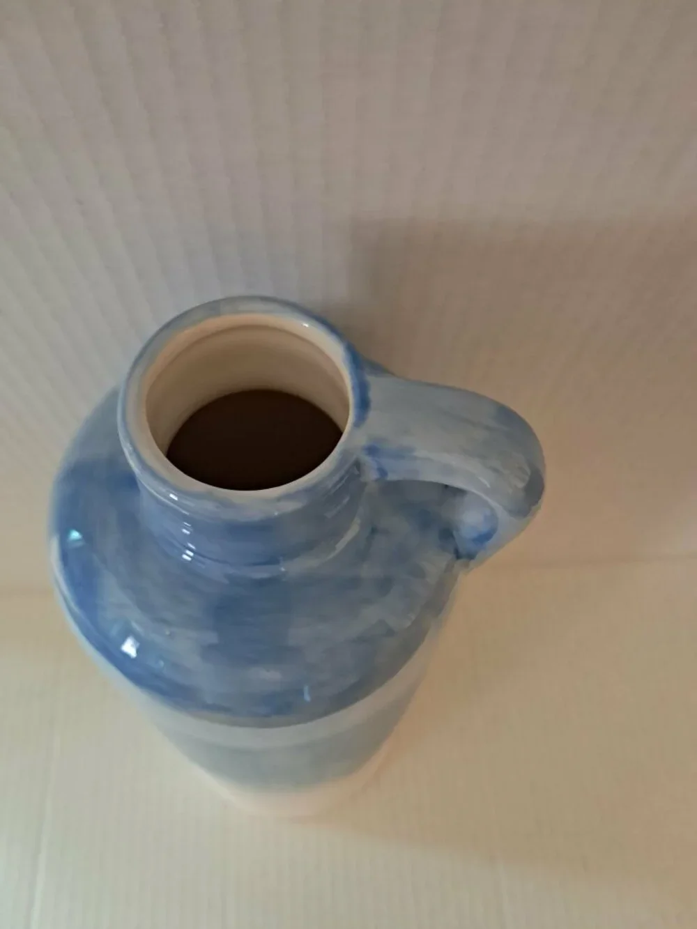 Modern Blue White Striped Ceramic Flower Vase